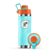 Gx Stainless Steel Neon Blue Bottle with Lid