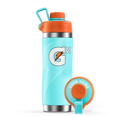 Gx Stainless Steel Neon Blue Bottle with Lid